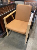 New maple wood side chair JsI tan leather