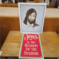Jesus print and sign