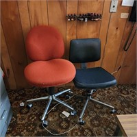 Pair of rolling desk chairs