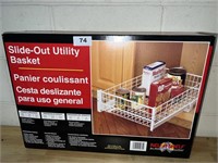 NIB slide out utility basket for cabinets