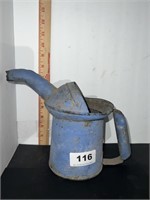 metal blue watering can