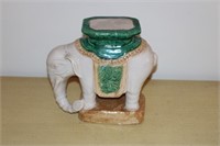 10" Vintage Oriental Elephant Stand, signed