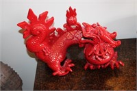 Red Ceramic Dragon