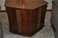 octagon end table with door