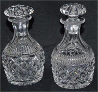Pr. Vintage Signed Czech Crystal Dresser Bottles