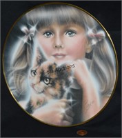 Wedgwood My Best Friend Girl Cat Plate Numbered