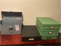 (4) Document Boxes & Small Filing Box