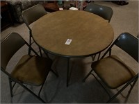 Samsonite Round Card Table & Chairs