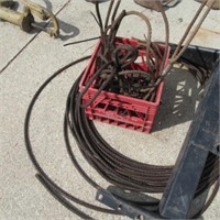 HEAVEY WIRE CABLE IN CRATE W/ROLL ON GROUND NO