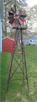 METAL WINDMILL 8' H BY 26"W WORKS, NO SHIP.