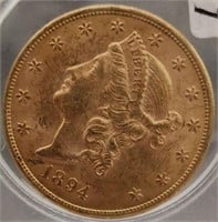 1894 $20 Liberty Head Gold Coin