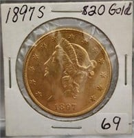 1897-S $20 Gold Liberty Head Coin