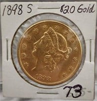 1898-S $20 Gold Liberty Head Coin