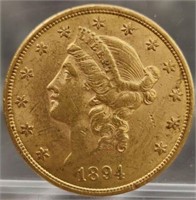 1894 $20 Gold Liberty Head Coin
