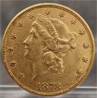 1878-S $20 Gold Liberty Head Coin