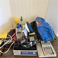 Sweatshirt, Jacket, Sunglasses, Scale, Calculators