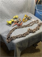Several tie straps, and a 14' chain with 2