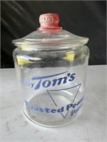 Vintage Toms Toasted Peanuts Jar w/ Lid A
