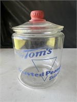 Vintage Toms Toasted Peanuts Jar w/Lid B