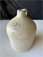 Antique #2 Stoneware Jug w/ Handle