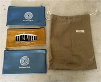 Lot of 4 Vintage Misc Bank Bags