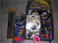 Hitch Cables, Safety Whistles, Small Irwin Clamps