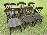 Lot of 6 Wood Chairs