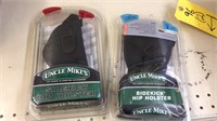 (2) UNCLE MIKE'S HIP HOLSTERS, FOR 3-4" BARRELS