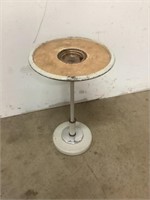 Vintage Metal Smoking Table with Ashtray
