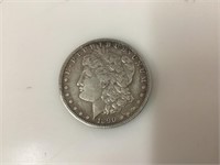 1890 S Morgan Silver Dollar,FINE,Semi Key