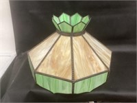 19" Wide Stain Glass Shade,1 Panel Broken