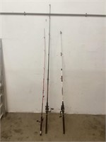 3 Fishing Poles and Reels