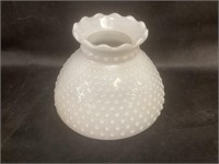 8" Wide Milk Glass Hobnail Lamp Shape