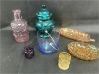 Miscellaneous Colorful Glass Ware Items