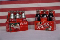 Coca Cola Christmas set bottles