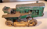 Vintage Metal John Deere Tractor Toy