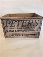 Peters Small Arms Ammunition Wood Box