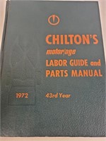 Chilton's 1972 Labor Guide & Parts Manual