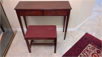 Front Hall Table & padded stool - FH