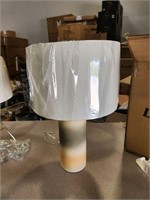 Contemporary Table Lamp w/ Ceramic base and brass