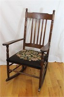 Needle Point Rocking Chair