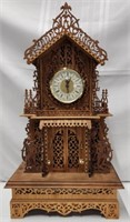 Antique Style Scroll Saw Mantle Clock