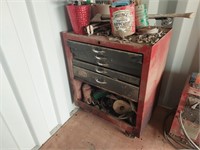 ROLLING TOOL CABINET W/ TOOLS + 6' COPPER PIPE