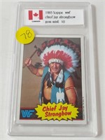 1985 TOPPS WWF CHIEF JAY STRONGBOW CARD