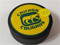 CHICAGO COUGARS WHA PUCK