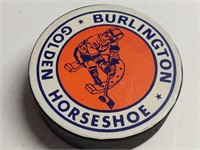 BURLINGTON GOLDEN HORSESHOE PUCK - RARE
