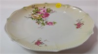 FLORAL DECORATIVE PLATE w/ GERMANY STAMP