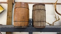 2 Small Wooden Barrels