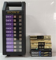 SONY TYPE II CASSETTES IN ORGANIZER & OTHER