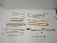 Vintage Faux Pearl Necklace Collection